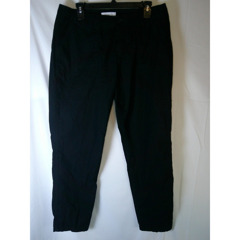 Liz Claiborne Womens Black Tapered Ankle‎ Pants Size 10 Career Casual Trousers